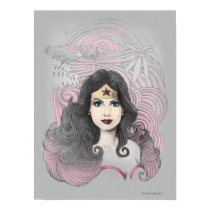 Wunder-Frau Eagle und Bäume poster