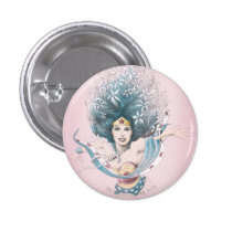 Wunder-Frau und Blumen buttons