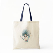 Wunder-Frau und Blumen taschen