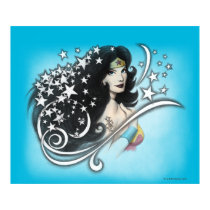 Wunder-Frau und Sterne poster