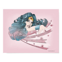 Wunder-Frauen-Delphin und Streifen poster