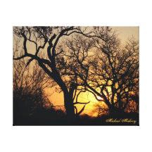 Wunderbarer Sonnenuntergang Galerie Gefaltete Leinwand
