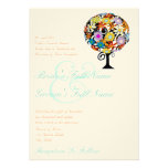Wunderliche Blumen-Liebe-Baum-Hochzeits-Einladung