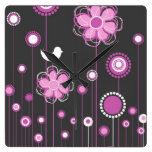 Wunderliche Blumen-Wand-Uhr