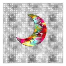 Wunderliche bunte Sterne und Mond Photographie