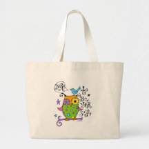 Wunderliche Eulen-Illustration Tasche