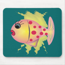 Wunderliche Fisch-Kunst-Geschenke durch Gail gabel Mauspad