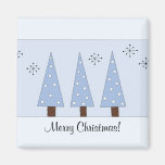 Wunderliches blaues ChristmasTrees Kühlschrankmagnete
