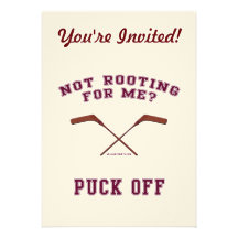 Wurzel für mich oder Kobold weg vom Hockey Personalisierte Einladungen