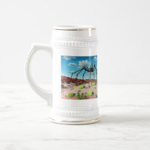 Wüsten-Wanze und nahes Treffen Kaffeetasse