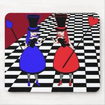 Wütender Hutmacher - Herz u. Diamant Mousepad
