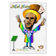 Wütender Hutmacher in Obama-Land Karte