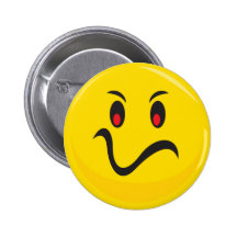 wütender Smiley Anstecknadelbutton