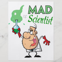wütender Wissenschaftler des Cartoon Personalisierte Flyer