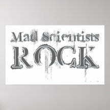 Wütender Wissenschaftler-Felsen Plakate