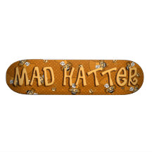 Wütendes Hutmacher-Skateboard (orange) Skateboarddecks