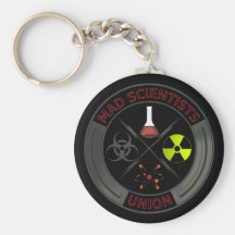 Wütendes Wissenschaftler-Gewerkschafts-Logo Schlüsselanhänger