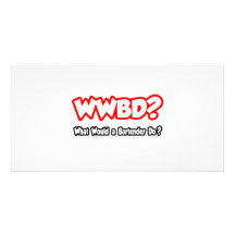 WWBD…, was ein Barkeeper tun würde? Personalisierte Foto Karte