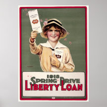 WWI Kriegs-Bond-Antrieb Posterdruck