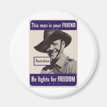 WWII Australier Kühlschrankmagnet