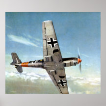 WWII deutsches ME-109 im Flug Poster