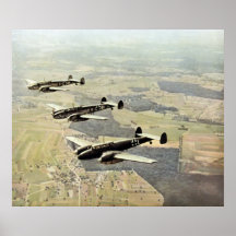WWII drei Messerschmitt ME-110 Plakatdruck