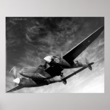 WWII P38 Blitz Plakatdruck