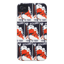 WWII Polen, Plakat zuerst kämpfen iPhone 4 Etuis