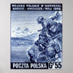 WWII polnische Armee in Narvik, Norwegen Plakate