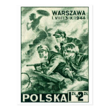 WWII Verteidiger von Warschau Postkarten