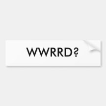 WWRRD? AUTO STICKER
