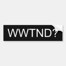 WWTND? AUTO AUFKLEBER