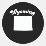 WYOMING-STAATS-MOTTO-T-SHIRT T-Shirt Runder Sticker