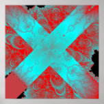 X Kennzeichen die Stelle Posterdrucke