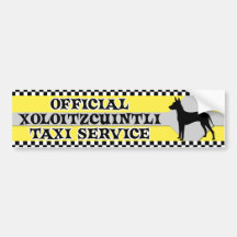 Xoloitzcuintli Taxi-Service-Autoaufkleber