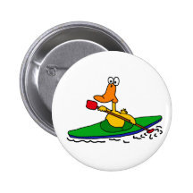 XX lustige Kayaking Ente Anstecknadel