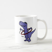 XX lustiger T-rex Dinosaurier unter Verwendung Hul Teetasse