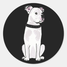 XX niedliche amerikanische Bulldogge mit verzierte Runder Aufkleber