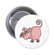 XX niedlicher lustiger rosa Schwein-Cartoon Buttons