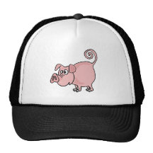 XX niedlicher lustiger rosa Schwein-Cartoon Caps