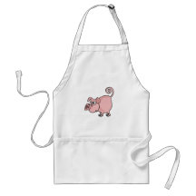 XX niedlicher lustiger rosa Schwein-Cartoon Schürzen