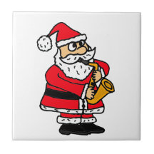 XX Weihnachtsmann, der Saxophon-Weihnachten spielt Fliesen