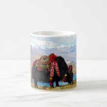 YakBos Grunniens nahe Yamdrok See Tibet Tasse