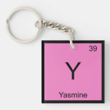 Yasmine Name Chemistry Element Periodic Table Acrylic Key Chain