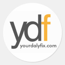 ydflogo, yourdalyfix.com runder aufkleber