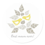 yellow birds mother's day sticker aufkleber