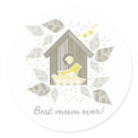 yellow birds mother's day sticker aufkleber