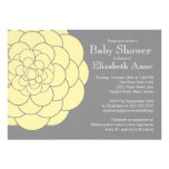 Yellow Dahlia Bloom Floral Neutral  Baby Shower einladungen