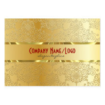 Yellow Gold Tones-Abstract Pattern Business Card Template