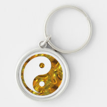 Yin u. Yang-GOLD | machen Ihren eigenen Hintergrun Schlüsselanhänger